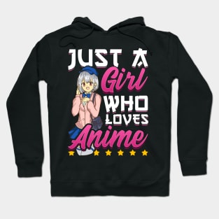 Cute Just A Girl Who Loves Anime Hoodie